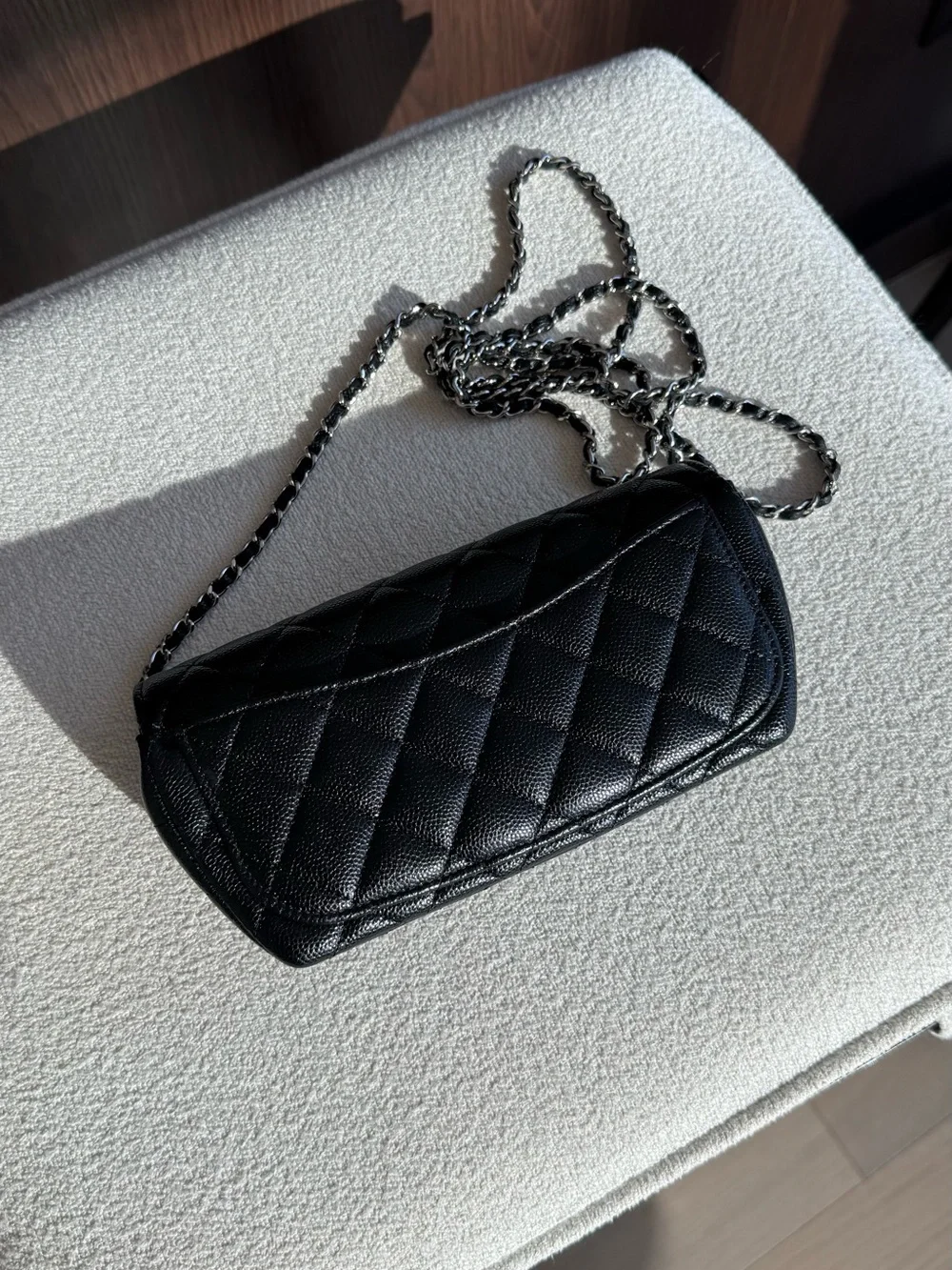 Chanel Clutch in Chain / Black Caviar